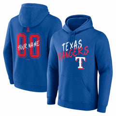 Texas Rangers  Hustle Personalized Name & Number Hoodie - Royal - MLB Lifestyle