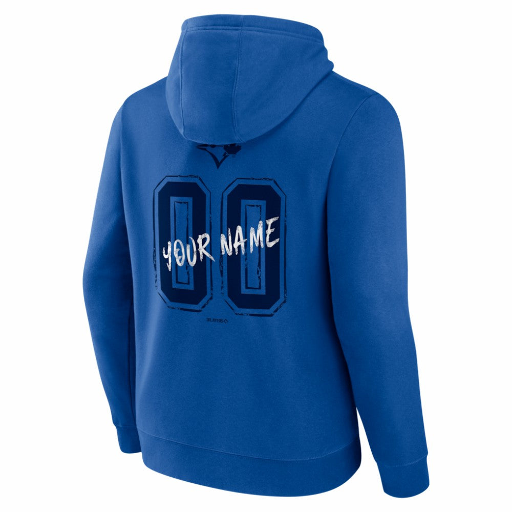 Toronto Blue Jays  Hustle Personalized Name & Number Hoodie - Royal - MLB Discount