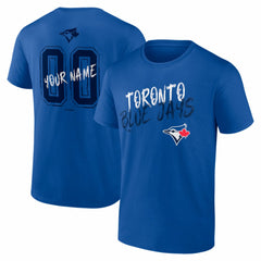 Toronto Blue Jays  Hustle Personalized Name & Number T-Shirt - Royal - MLB Lifestyle