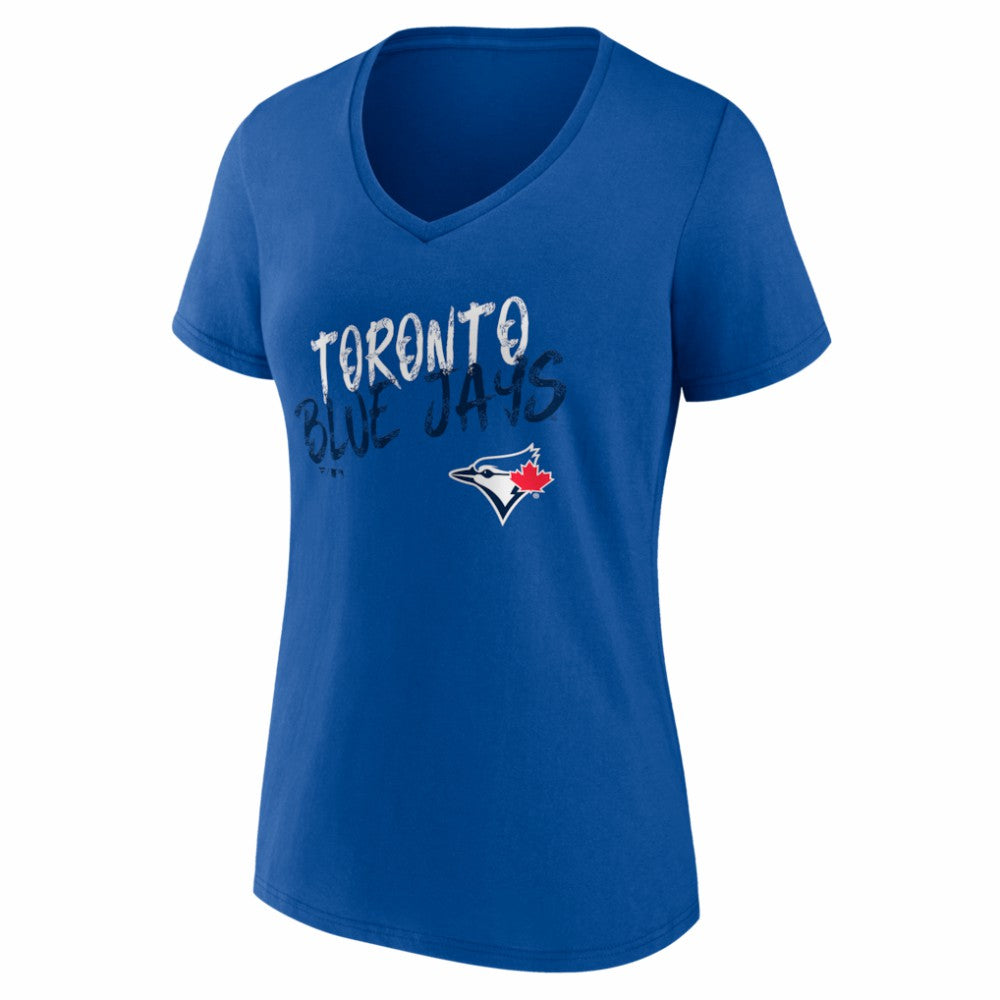 Toronto Blue Jays Women's Hustle Personalized Name & Number V-Neck T-Shirt - Royal - MLB Online