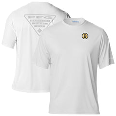 Boston Bruins Columbia PFG Terminal Tackle Omni-Shade T-Shirt - White - NHL 203863730