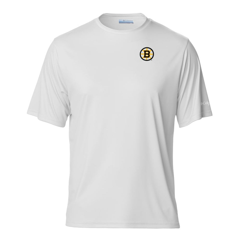 Boston Bruins Columbia PFG Terminal Tackle Omni-Shade T-Shirt - White - NHL 203863730