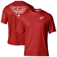 Detroit Red Wings Columbia PFG Terminal Tackle Omni-Shade T-Shirt - Red - NHL 203863732