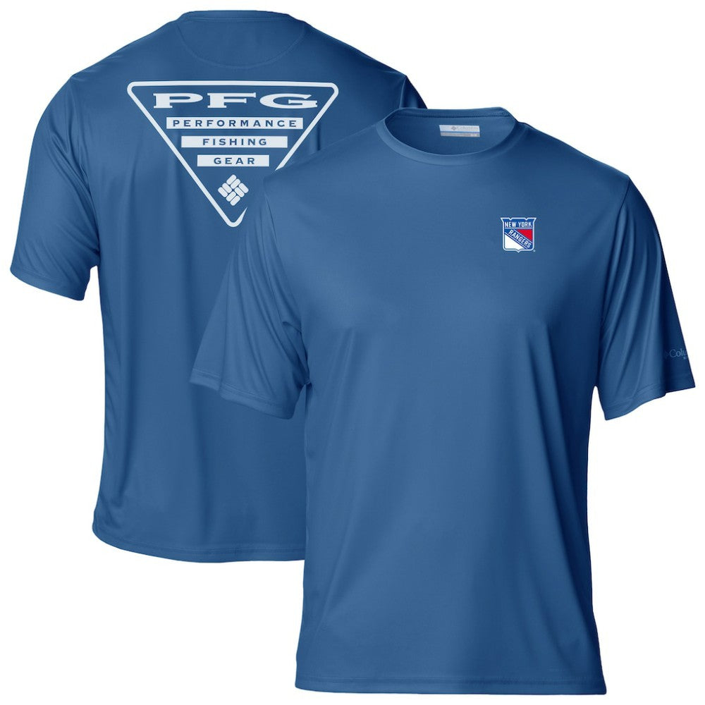 New York Rangers Columbia PFG Terminal Tackle Omni-Shade T-Shirt - Blue - NHL 203863734