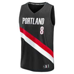 Deni Avdija Portland Trail Blazers Fast Break Replica Jersey Icon Edition Black | Fanatics outlet