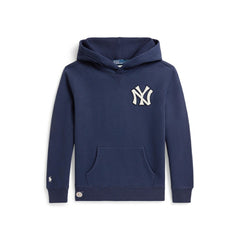 Yankees Polo Ralph Lauren Youth Fleece Hoodie - Navy - MLB Lifestyle