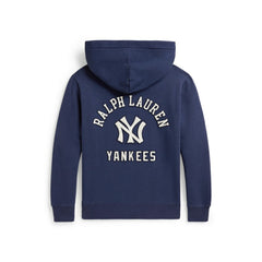 Yankees Polo Ralph Lauren Youth Fleece Hoodie - Navy - MLB Lifestyle
