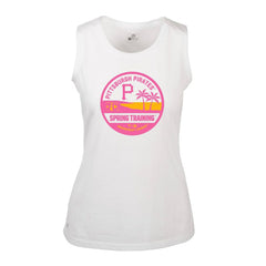 Pittsburgh Pirates Levelwear Women's Macy Spring Training Badge Bold Tank Top - White - MLB Lifestyle
