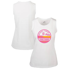 Detroit Tigers Levelwear Women's Macy Spring Training Badge Bold Tank Top - White - MLB Lifestyle