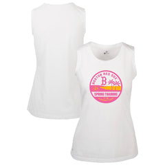 Boston Red Sox Levelwear Women's Macy Spring Training Badge Bold Tank Top - White - MLB Discount
