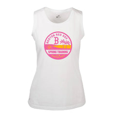 Boston Red Sox Levelwear Women's Macy Spring Training Badge Bold Tank Top - White - MLB Discount