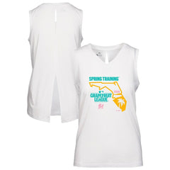 Miami Marlins Levelwear Women's 2026 Spring Training Paisley Ball Bold Tank - White - MLB Online