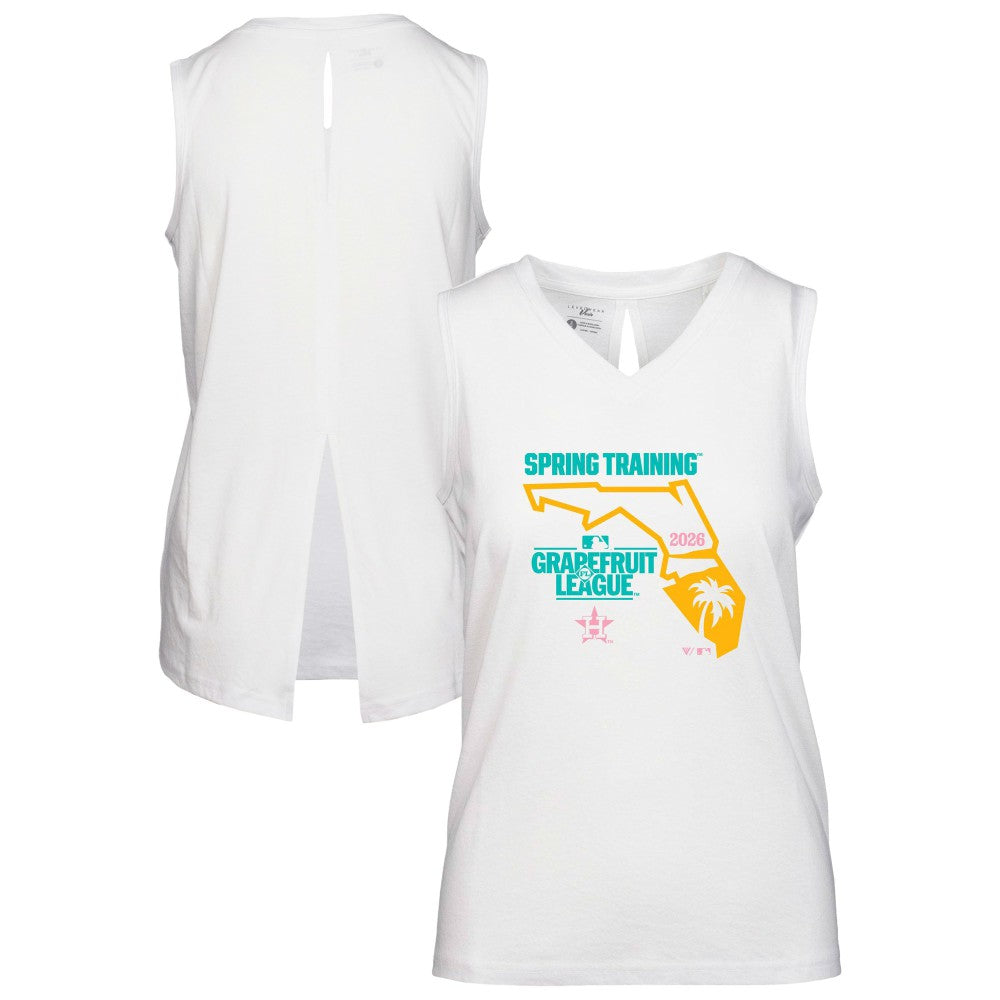 Houston Astros Levelwear Women's 2026 Spring Training Paisley Ball Bold Tank - White - MLB Online