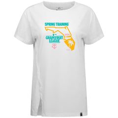 Minnesota Twins Levelwear Women's 2026 Spring Training Influx Ball Bold T-Shirt - White - MLB Online
