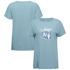 Athletics Levelwear Women's Influx Spring Training Sunrise Bold T-Shirt - Blue - MLB Discount