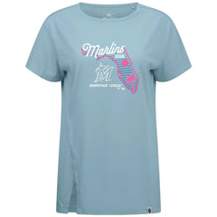 Miami Marlins Levelwear Women's Influx Spring Training Sunrise Bold T-Shirt - Blue - MLB Lifestyle