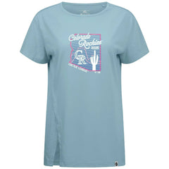 Colorado Rockies Levelwear Women's Influx Spring Training Sunrise Bold T-Shirt - Blue - MLB Lifestyle