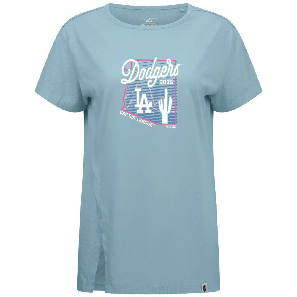 Los Angeles Dodgers Levelwear Women's Influx Spring Training Sunrise Bold T-Shirt - Blue - MLB Online