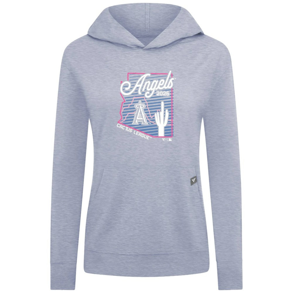 Los Angeles Angels Levelwear Women's Relay Spring Training Sunrise Bold Hoodie - Light Blue - MLB Sale