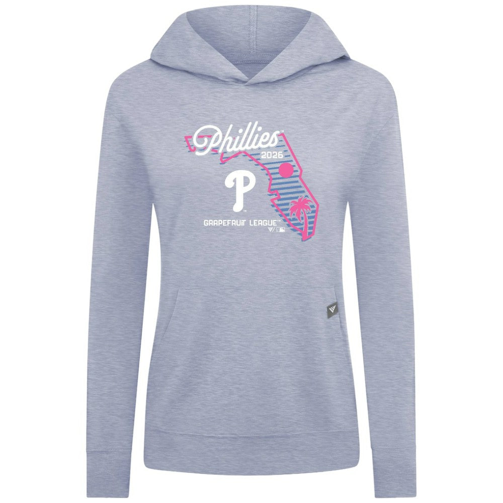 Philadelphia Phillies Levelwear Women's Relay Spring Training Sunrise Bold Hoodie - Light Blue - MLB Discount