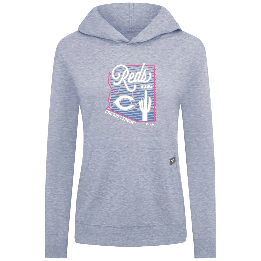 Cincinnati Reds Levelwear Women's Relay Spring Training Sunrise Bold Hoodie - Light Blue - MLB Sale