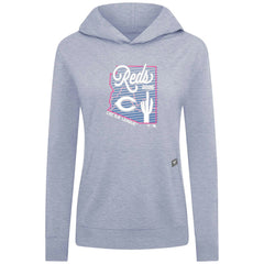 Cincinnati Reds Levelwear Women's Relay Spring Training Sunrise Bold Hoodie - Light Blue - MLB Sale