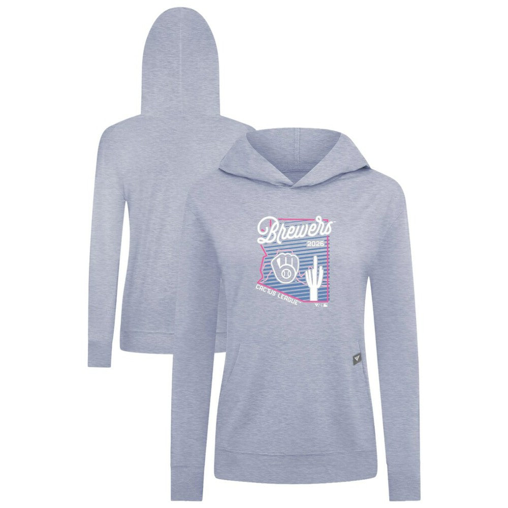 Milwaukee Brewers Levelwear Women's Relay Spring Training Sunrise Bold Hoodie - Light Blue - MLB Online