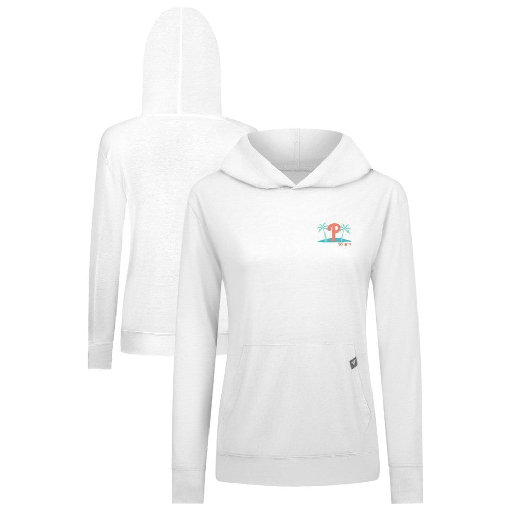 Philadelphia Phillies Levelwear Women's Relay Spring Break Panoramic Bold Hoodie - White - MLB Sale