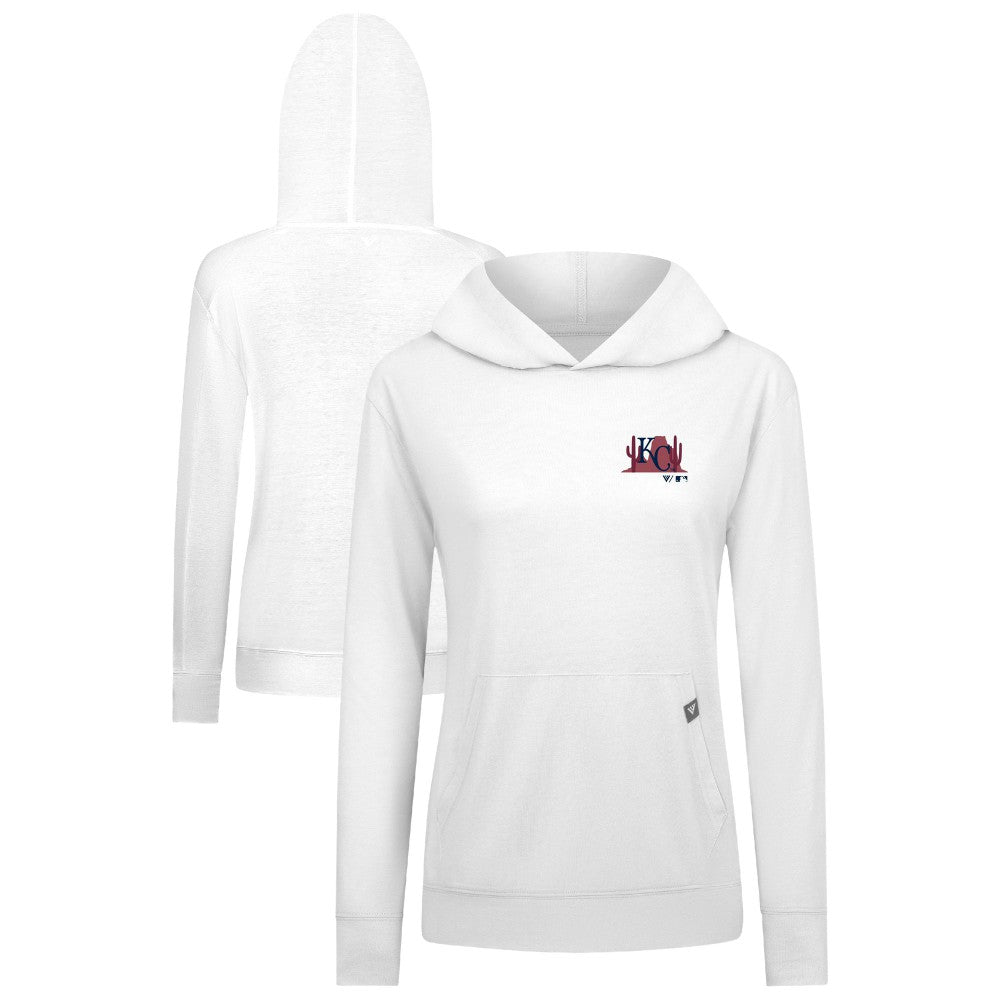 Kansas City Royals Levelwear Women's Relay Spring Break Panoramic Bold Hoodie - White - MLB Online