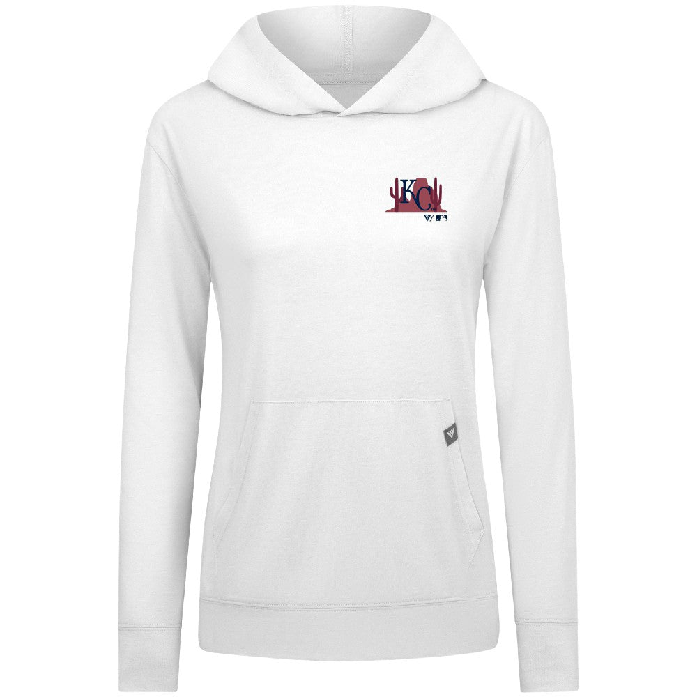 Kansas City Royals Levelwear Women's Relay Spring Break Panoramic Bold Hoodie - White - MLB Online