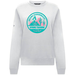 Arizona Diamondbacks Levelwear Women's Yvette Spring Training Badge Bold Sweatshirt - White - MLB Lifestyle
