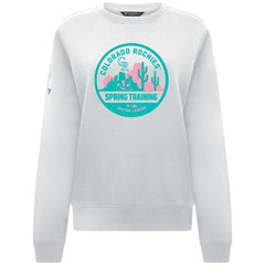 Colorado Rockies Levelwear Women's Yvette Spring Training Badge Bold Sweatshirt - White - MLB Discount