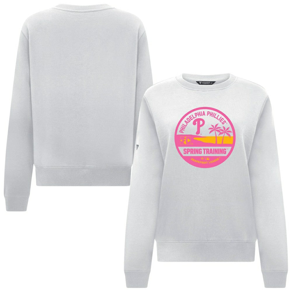 Philadelphia Phillies Levelwear Women's Yvette Spring Training Badge Bold Sweatshirt - White - MLB Online
