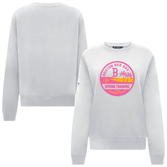 Boston Red Sox Levelwear Women's Yvette Spring Training Badge Bold Sweatshirt - White - MLB Discount