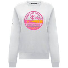 Minnesota Twins Levelwear Women's Yvette Spring Training Badge Bold Sweatshirt - White - MLB Lifestyle