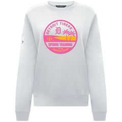 Detroit Tigers Levelwear Women's Yvette Spring Training Badge Bold Sweatshirt - White - MLB Lifestyle