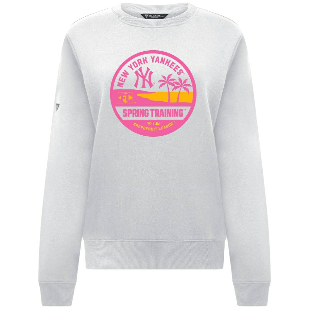 New York Yankees Levelwear Women's Yvette Spring Training Badge Bold Sweatshirt - White - MLB Online