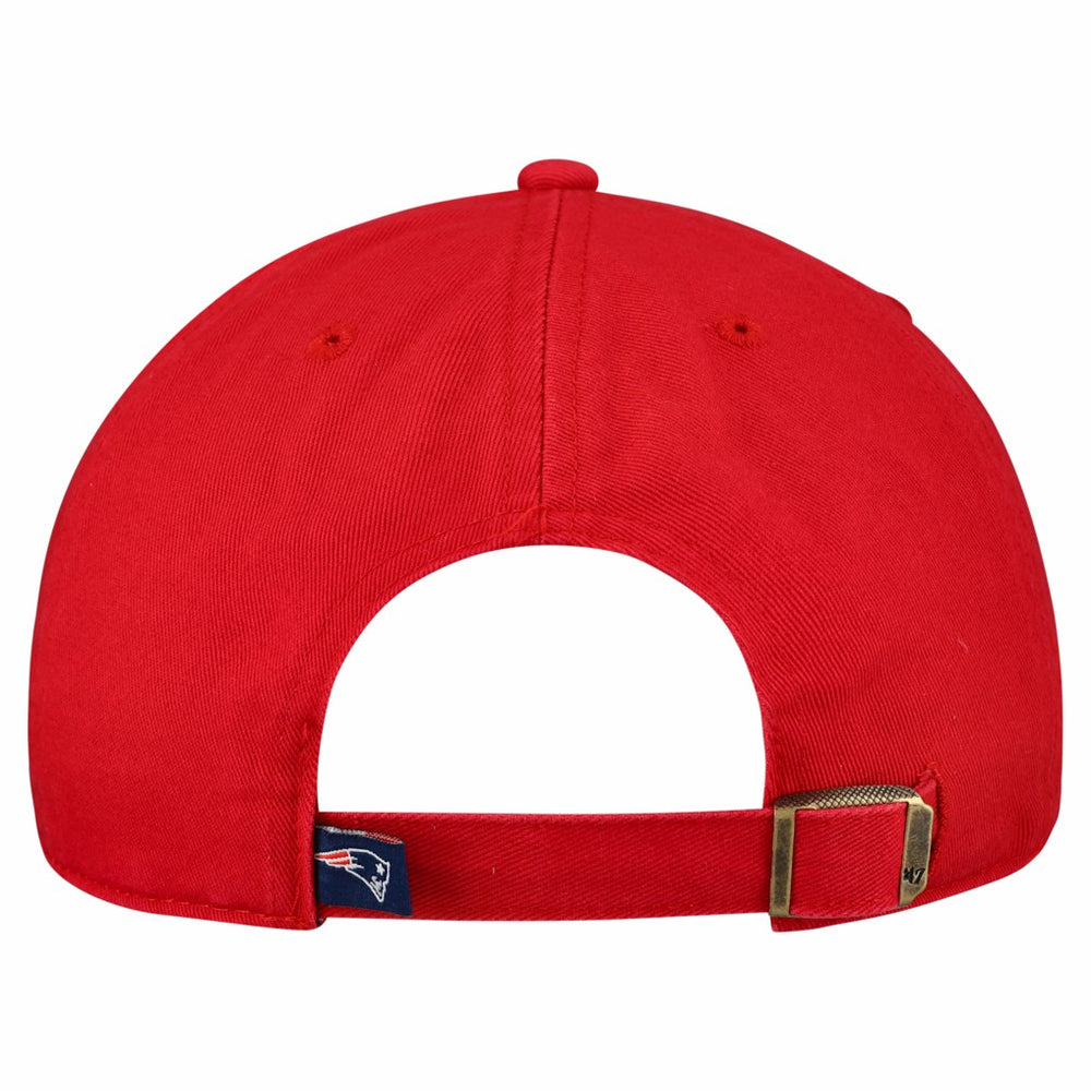 47 brand New England Patriots '47 Clean Up Primary Logo Adjustable Hat Red