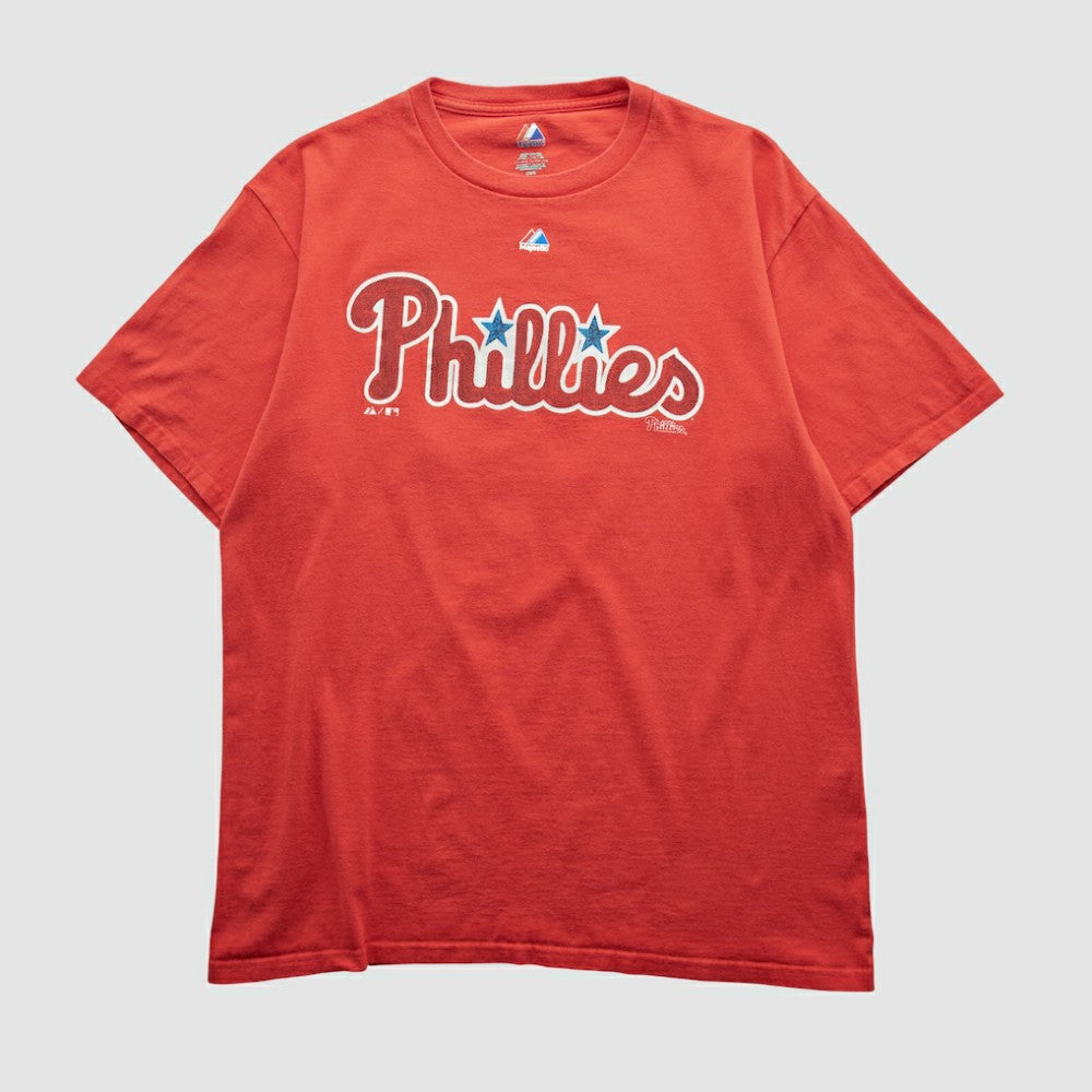 Philadelphia Phillies Majestic 2000s T-shirt - Red - Vintage - Fanatics Lifestyle