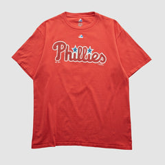 Philadelphia Phillies Majestic 2000s T-shirt - Red - Vintage - Fanatics Lifestyle