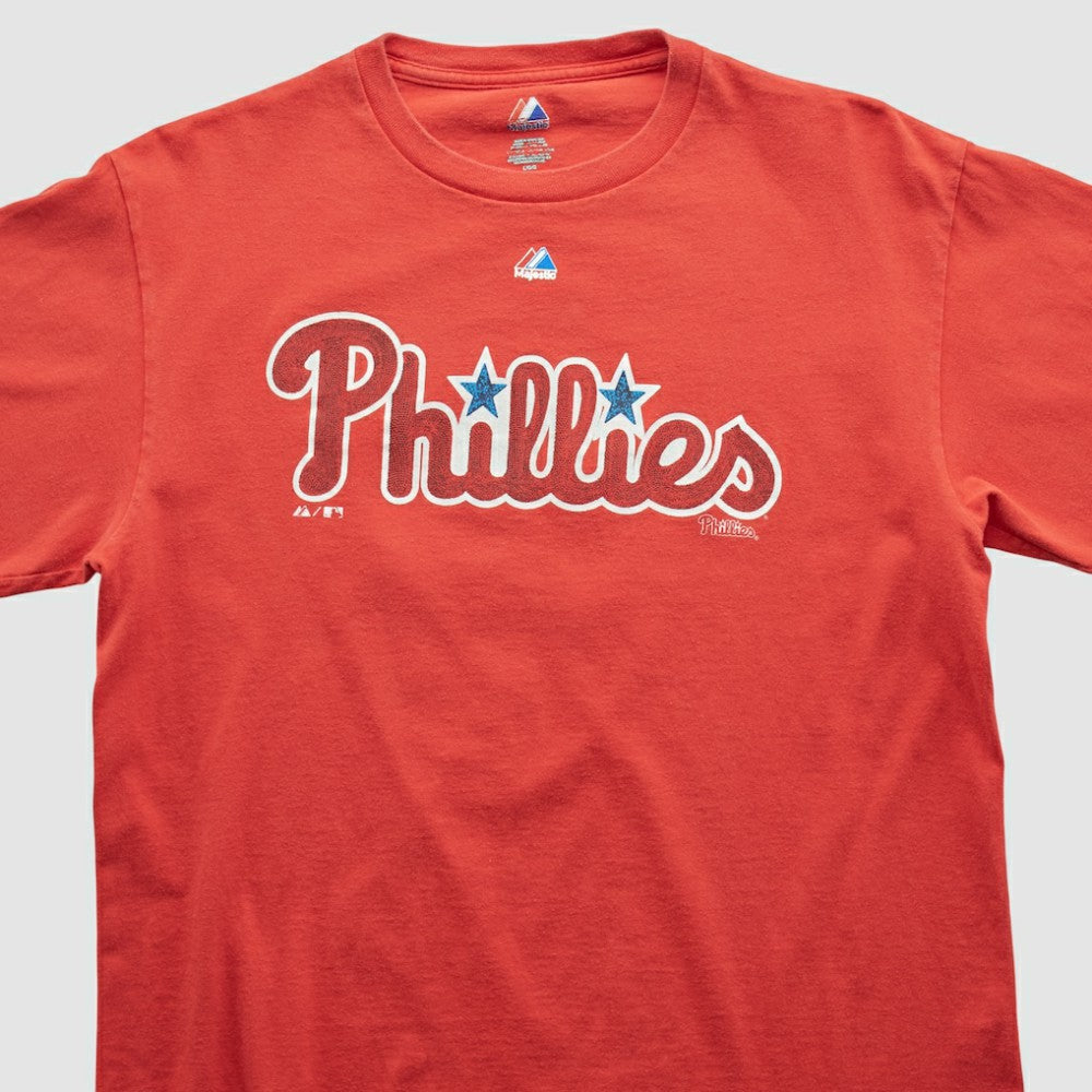 Philadelphia Phillies Majestic 2000s T-shirt - Red - Vintage - Fanatics Lifestyle