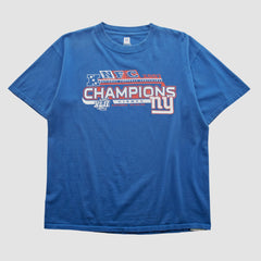 Fanatics Super Bowl XLII NFL 2007 T-shirt Blue Vintage