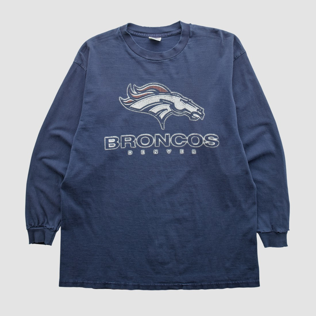 Fanatics Denver Broncos Delta 2000s Long Sleeve T-shirt Navy Vintage
