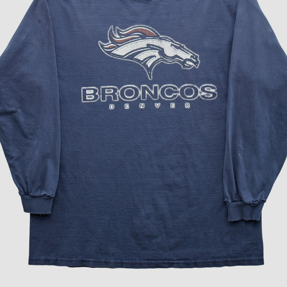 Fanatics Denver Broncos Delta 2000s Long Sleeve T-shirt Navy Vintage