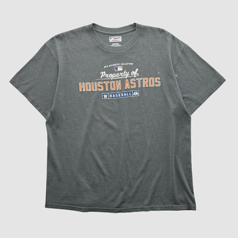 Houston Astros Majestic 2000s T-shirt - Dark Heather Gray - XVintage - Fanatics Online