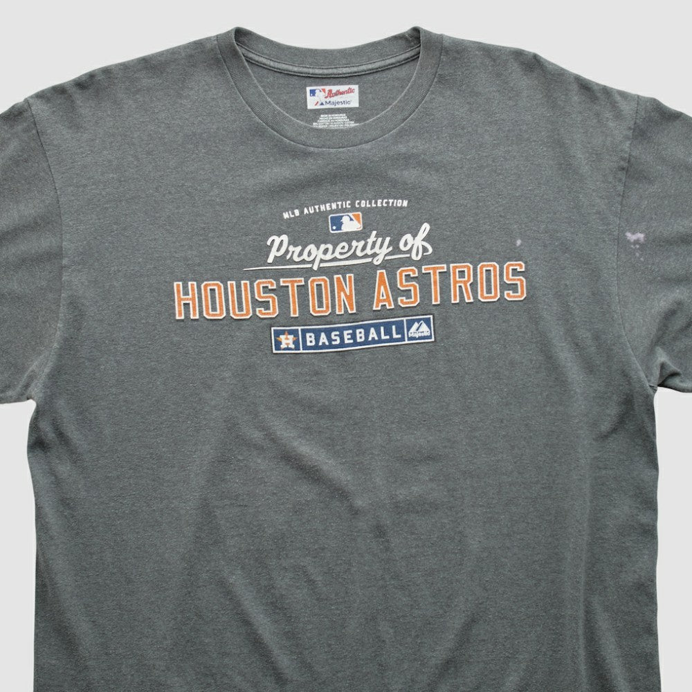 Houston Astros Majestic 2000s T-shirt - Dark Heather Gray - XVintage - Fanatics Online