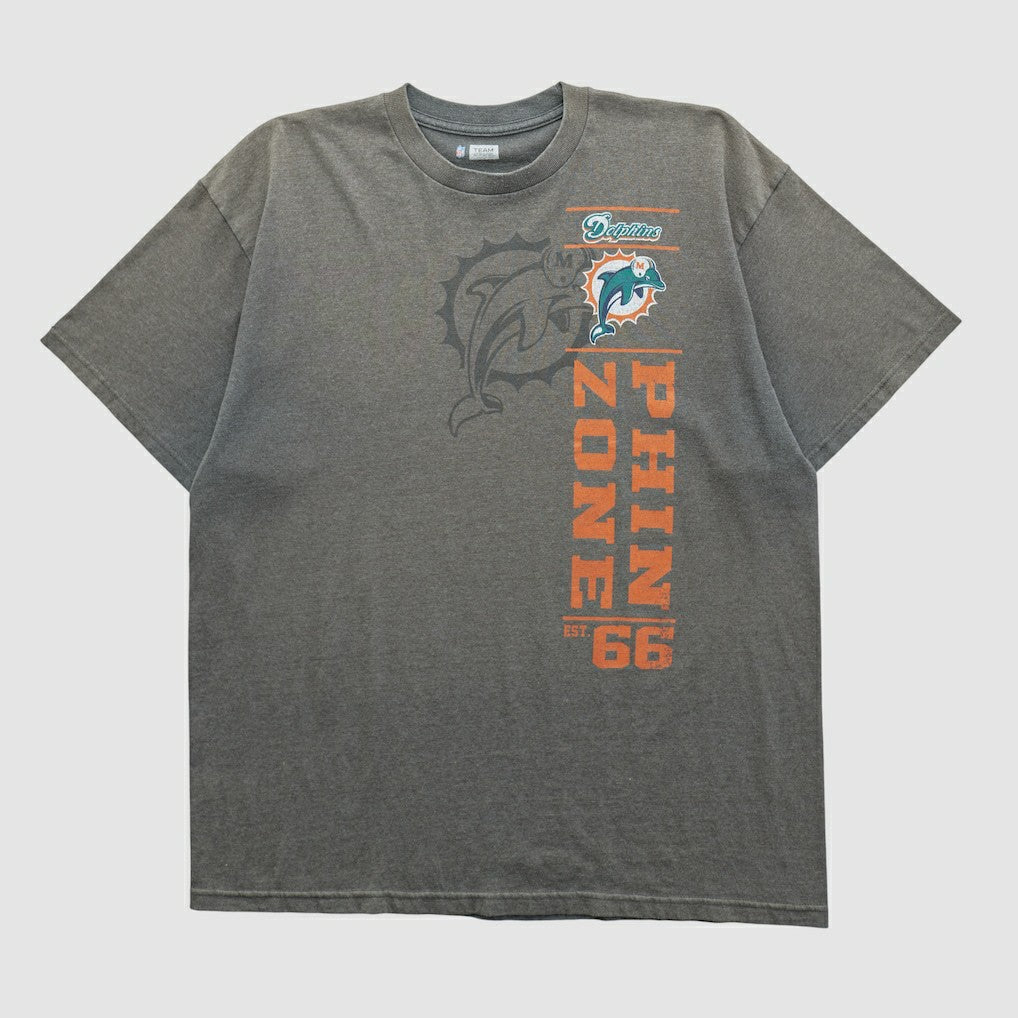 Fanatics Miami Dolphins NFL 2010s T-shirt Dark Heather Gray Vintage