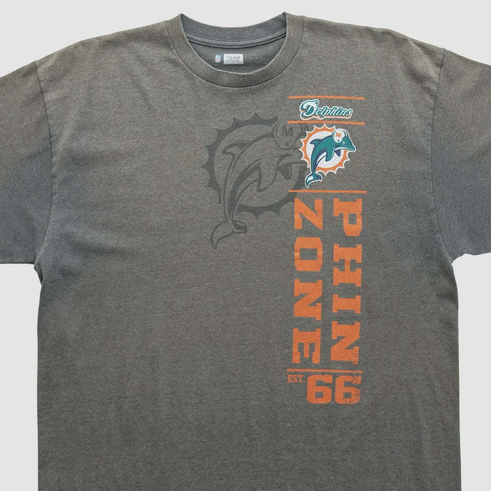 Fanatics Miami Dolphins NFL 2010s T-shirt Dark Heather Gray Vintage