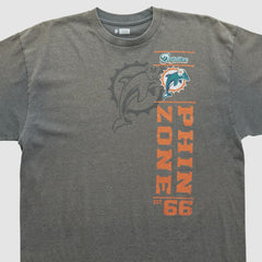 Fanatics Miami Dolphins NFL 2010s T-shirt Dark Heather Gray Vintage