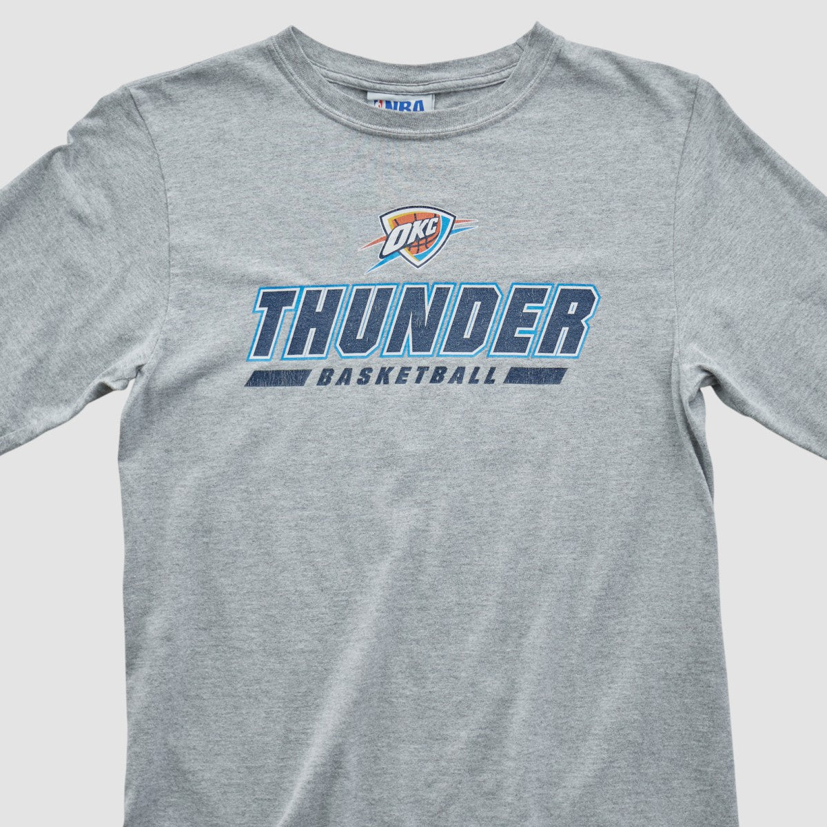 Oklahoma City Thunder NBA 2010s Long Sleeve T-shirt Heather Gray Vintage | Vintage